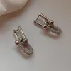 Boucles d'oreilles en forme de U pour femmes, bijoux en forme de U, plaqué or et argent, cadeau