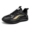 2024 New Thick Sole Fashion Sneakers Youth Mens Breathable Casual Running Shoes Black White Gold Anti Slip Sports Trainers