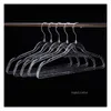 Kleiderbügel Racks 40-44 cm rutschfeste, glitzernde, transparente Kleiderbügel aus Kunststoff, unsichtbare Garderobenständer, Lt045, Drop-Lieferung, Hausgarten, Dh5Lm