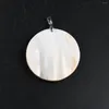 Charms Fine Round Shaped Cut Natural Freshwater Shells Pendant Mother Of Pearl Shell For Jewelry Making DIY Necklace Earrings