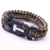 Браслеты выживания браслет Paracord Compass Compass Hand Chain Outdoor Equipment Семьер-ядерное зонтичное веревка Mti-функция Flite Drop