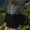 Herren-Kapuzenpullover, langärmeliges Kapuzen-Sweatshirt, dickes Fleece, individuell bedrucktes Hemd, Schweiß, Vintage-Tunika mit Kordelzug