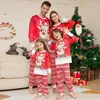 Vêtements de nuit pour femmes Noël Famille Correspondant Vêtements Pyjamas de Noël 2024 Année Mode Vert Père Noël Imprimer Adulte Enfants Ensemble Bébé Barboteuse