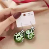 Charm Vintage Fashion Green Red Color Star Ball Christmas Earring Women's Resin Earring Popular Jewelry Christmas Day's Families Gifts T230727