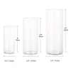 Vasos multiuso alto cilindro claro vaso para peças centrais vazio castiçais de vidro pilar velas flutuantes