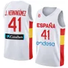 Bedrukt WK Basketbal Spanje 2023 Jersey Espana 16 USMAN GARUBA 4 ALBERTO DIAZ 8 Dario Brizuela 21 Alex Abrines 9 Ricky Rubio 13 Marc Gasol 4 Pau Gasol Rood Wit