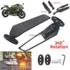 Espelhos de motocicleta para Kawasaki ZX25R Ninja ZZR600 ZZR1200 1400 Espelho de motocicleta modificado asa de vento ajustável espelho retrovisor giratório x0901