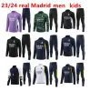 Kids Soccer Tracksuits 세트 레알 마드리드 트랙 슈트 세트 22 23 24 남자와 어린이 축구 키트 Chandal Futbol Survetement Madrides Suit Soccer Jacket S/2XL