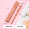 Chopsticks 1 par söt kinesisk legering rese bärbar med låda nonslip pinnar lunch bordsartiklar kök tillbehör