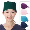 Casquette de gommage en coton pour femmes et hommes, chapeau Bouffant Floral, imprimé sanitaire, casquette de dentiste, anti-poussière, chapeaux de travail de Chef vétérinaire, Bonnet265R