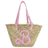 Borse da sera Rosa B Borsa a tracolla in paglia Moda donna Boho Borse a tracolla Borsa a tracolla per vacanze estive da spiaggia femminile Shopper di grande capacità 230831