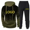 Men's Tracksuits Fashion Tracksuit Custom LOGO Spring Autum Mens Causal Sweatshirt Pants 2pcs Sets Design Your Sport Suit
