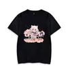Men's T-skjortor Summer Mafumafu Soraru efter regntryck Spring Holiday Street Graffiti Style Men/Women Casual T-shirt Novelty Kawaii
