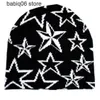 Beanie / Skull Caps KPOP Harajuku Casual Star Jacquard Punto Lana Cálido Mujer Sombrero INS Invierno Moda Y2K Grunge Hip Hop Hombres Cap Kawai Girl Beanie T230731