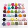 Jade Chengkai 50 stuks 20 mm rond breien katoen cloghet houten kralen ballen voor diy decoratie baby bijtring sieraden ketting speelgoed T200323