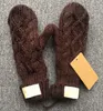 High Quality Brand Gloves Unisex Wool Mittens Fashion Designer Warm Glove Twist Knitted Mitten 5 Color