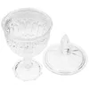 Garrafas de armazenamento Alto Tigela de doces Frasco de vidro Artesanato Decoração de casa vintage Suporte de tanque Soda Lime Clear Container Lid