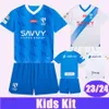 23 24 Al Hilal Saudi Kids Kit Soccer Jersey Koulibaly Neves al-Dawsari Al Bulaihi al Shehri Yasserマイケルホームアウェイサッカーシャツ