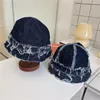 Basker retro designhatt för män burr lapptäcke denim hink hattar personlighet utomhus solskade vanligt ansikte tunna bassäng kepsar kvinnor tidvatten