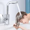 Rubinetti per lavandino del bagno Rubinetto di alta qualità Miscelatore freddo Rubinetto cromato Lavabo girevole lucido ABS in lega di zinco