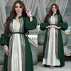 Ropa étnica Conjuntos musulmanes de lujo de Oriente Medio para mujeres Árabe Dubai Kimono Abaya Fiesta islámica Jalabiya Turquía Vestidos Marroquí Kaftan Robe