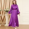 Ethnic Clothing Long Sleeve Loose Purple Elegant Plus Sizes Summer Maxi Dresses With 2023 Trendy Frocks For Women Chubby