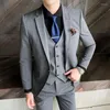 Мужские костюмы 2023 Высококачественные костюмы (брюки для жилетов)