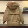 Casacos de Trench das Mulheres Parkas Casaco Feminino 2023 Algodão Com Capuz Adicionar Veludo Quente Mulheres Moda Bolso Solto Jaqueta de Inverno 4XL