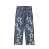Męskie spodnie dżinsy z drukowani gwiazda y2k jeansowe spodnie Mężczyznę Modne streetwear worki męskie spodnie Jean Vintage Trendyol Hip Hop Blue Men's J230901 J230901
