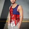 Мужские рубашки T 12 носок Mens Summer Day Day American Flag Digital 3D -печата