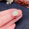 حلقات الكتلة 8 مم 10 مم خاتم أوبال طبيعية للحفلة البسيطة 925 Silver Gemstone Classic October Birthstone