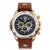 Mode extérieure grandes montres montre cadran sport calendrier Quartz montre pour hommes or Hfuab