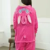 hemkläder kvinnor män barn söta djur onesie pyjamas kostym en bit unisex flanell tecknad fest kostymer anime cosplay jumpsuits hemkläder x0902