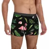 Sous-vêtements hommes aquarelle flamant Tropical feuilles de palmier sous-vêtements Humor Boxer slips culottes mâle Polyester
