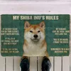 Corgi House Rules Doormat Decor Print Carpet Soft Flannel Bedroom Porch drop Shipping for Bedroom for Bedroom for Bedroom dromat hkd230901を覚えておいてください