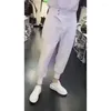 Pantaloni da uomo Pantaloni casual elasticizzati morbidi e attillati per gli impiegati aziendali sociali Abito da sposa per feste Heren A31