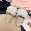 Beach slippers Designer shoe Classic Flat Summer Lazy slipper Cartoon Big Head flops leather Slides Hotel Bath women shoes letter Lady Sandals size 35-41 With box