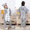 ملابس المنزل الأطفال Kigurumi Totoro Pajamas Kids Baby Animal Sails Phemsuit Onesie Funny Pajama Sleepwear Girls Cosplay Pajama Pijamas X0902