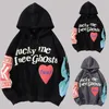 Harajuku Weirdo Graffiti Brief Gedruckt Hoodies Männer Lucky Me I See Ghosts Herren Mit Kapuze Sweatshirt Fleece Pullover Streetwear 220715270h