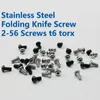 American System 10pcs/set Stainless Steel 2-56 Screws T6 Screw Button Head for Folding Knife Pocket Back Clip Clamps DIY Accessories 342