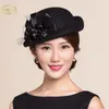 Breda randen hattar hink lady fedora hatt flickor blommor kupol ull keps kvinnlig bassäng fiskare söt avslappnad justerbar b 8728 230831