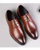 Zapatos de vestir Cuero genuino Negocios de los hombres para la boda puntiaguda actualizada versátil versátil cálida