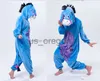 Casa roupas flanela macia dos desenhos animados anime animal onesies pijama burro traje para adultos halloween carnaval festa roupas x0902