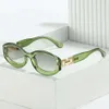 Fashion Square Oval Frame Simple Eyeglass Catwalk Light Girl Sunglasses Ins