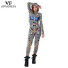 Tute da donna VIP FASHION Costumi Cosplay di Halloween per le donne Carnevale Punk Steampunk Tuta sottile sexy Performance Zentai Body