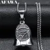 Anhänger Halsketten Ägypten Auge von Ra Horus Symbol Kette für Frauen Männer Edelstahl Silber Farbe Glocke Halskette Schmuck Collares