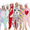 Ev Giyim Kaplan Kurt Hayvan Pijama Unicorn Onesies Pijama Kadın Cosplay Kigurumi Pijama Tavşan Panda Onesies Tulum X0902