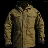 Vestes pour hommes Camouflage militaire Veste à capuche tactique Automne et hiver Coupe-vent extérieur imperméable coupe-vent multi-poches