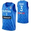 Printed 2023 World Cup Slovenia Basketball Jersey Luka Doncic 77 32 BINE PREPELIC 30 ZORAN DRAGIC 10 Mike TOBEY 6 Aleksej NIKOLIC 7 Klemen PREPELIC National Team