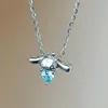 Pendentif Colliers Dessin animé Big Ear Dog Clavicule Collier pour femmes Design Zircon Coupe Forme Femme Mode coréenne Accessoires mignons